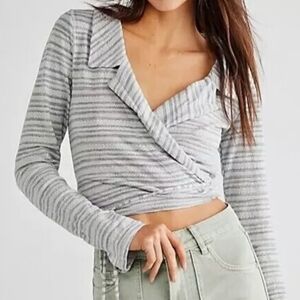 Free People Eloise Wrap Crop Top